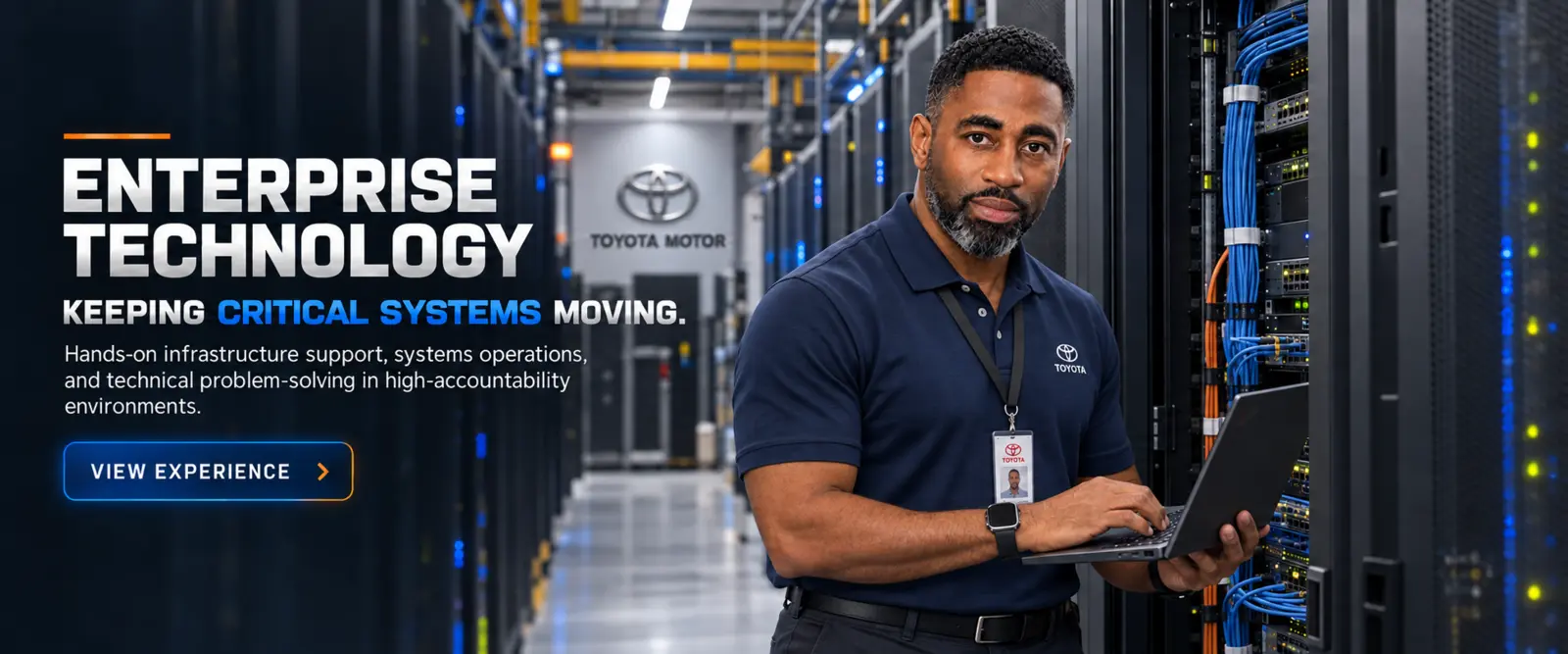 Jafar Maurice providing enterprise technology support in a Toyota systems environment